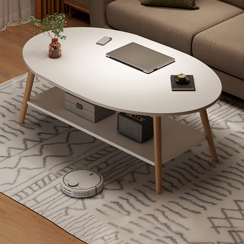 4 Legs Wood Coffee Table Set Bedroom Coffee Table with Storage