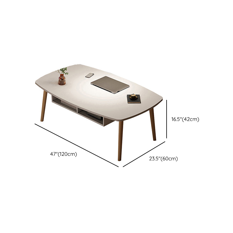 4 Legs Wood Coffee Table Set Bedroom Coffee Table with Storage