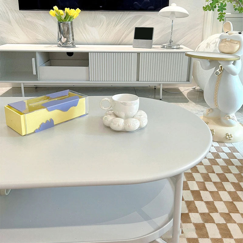 No Distressing Wood Coffee Table Set White Oval Coffee Table