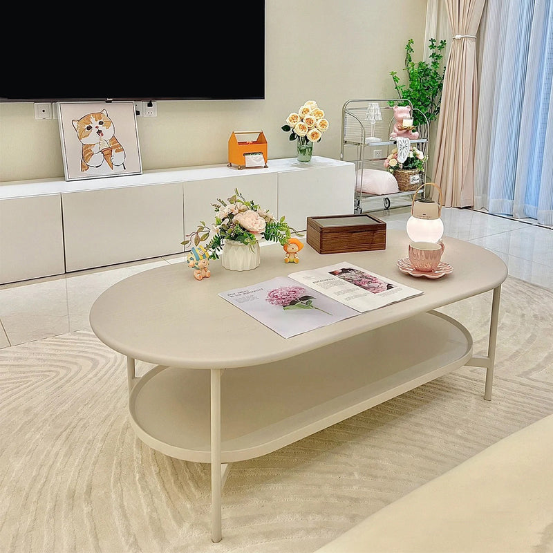 No Distressing Wood Coffee Table Set White Oval Coffee Table