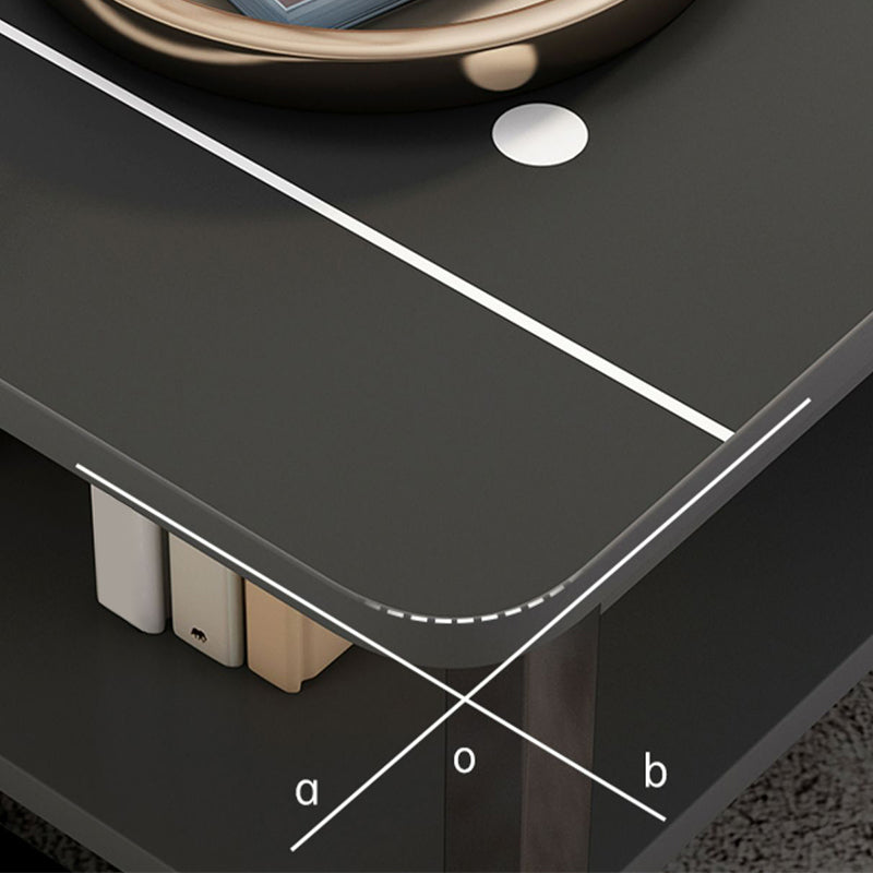 4 Legs Storage Coffee Table Set Modern Wood Rectangle Coffee Table