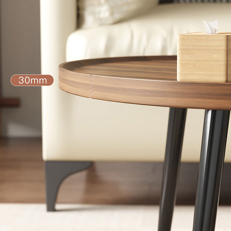 Modern Coffee or End Table Artificial Wood and Metal Coffee Table with 4 Legs