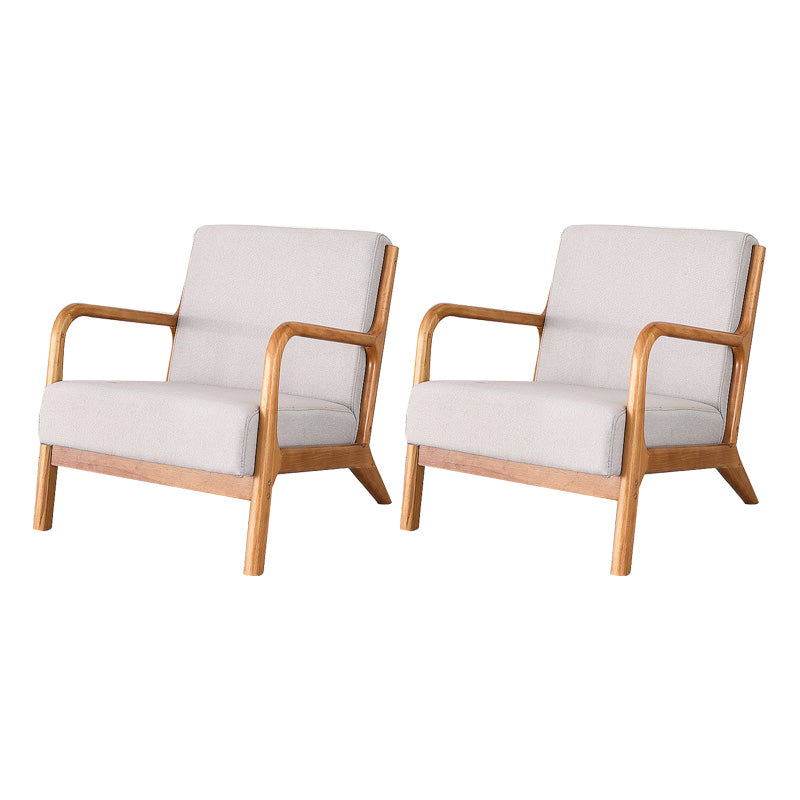 Mid-Century Modern Accent Armchair Living Room Round Arms Pillow Back Arm Chair