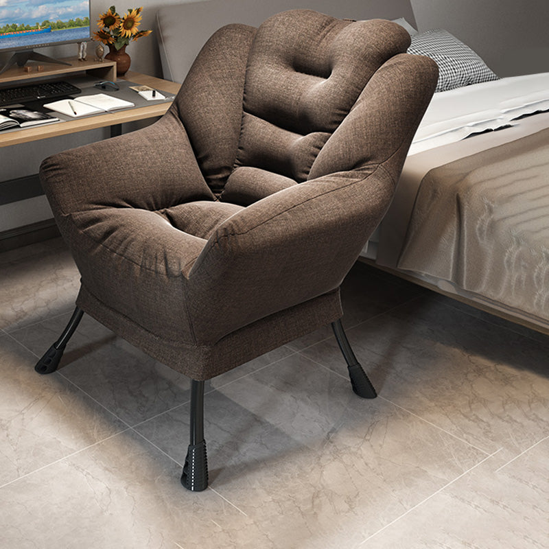 Scandinavian Accent Chair Solid Color Bedroom Reclining Basic Four Leg Arm Chair