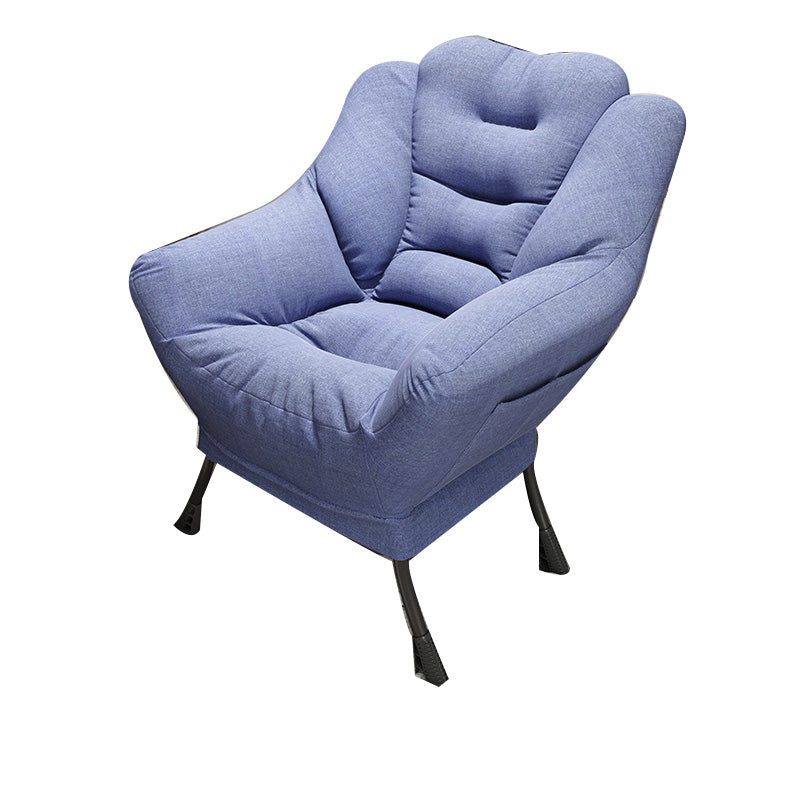 Scandinavian Accent Chair Solid Color Bedroom Reclining Basic Four Leg Arm Chair