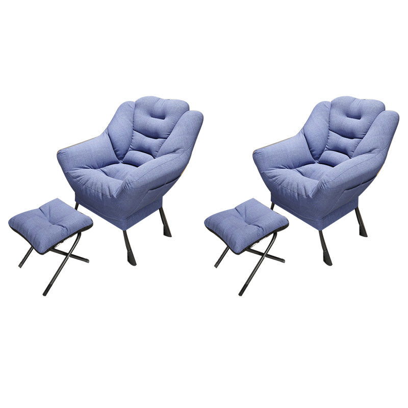Scandinavian Accent Chair Solid Color Bedroom Reclining Basic Four Leg Arm Chair