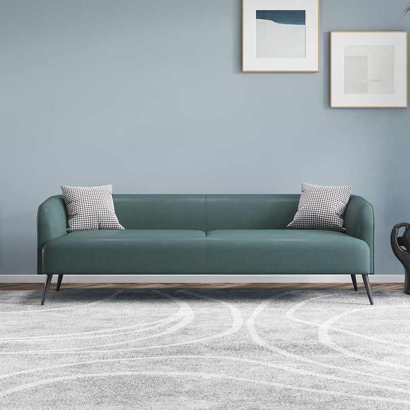 3-Seater 26.8-Inch D Sofa Tuxedo Arm Faux Leather Standard Sofa