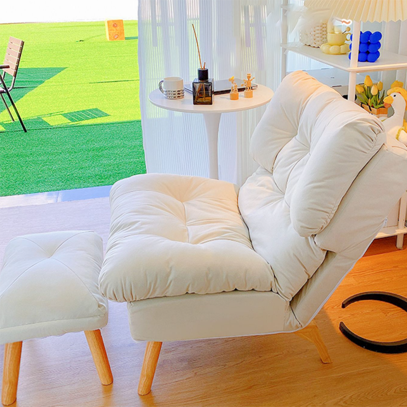 Scandinavian Parsons Chair Solid Color Living Room Reclining Basic Four Leg Accent Chair