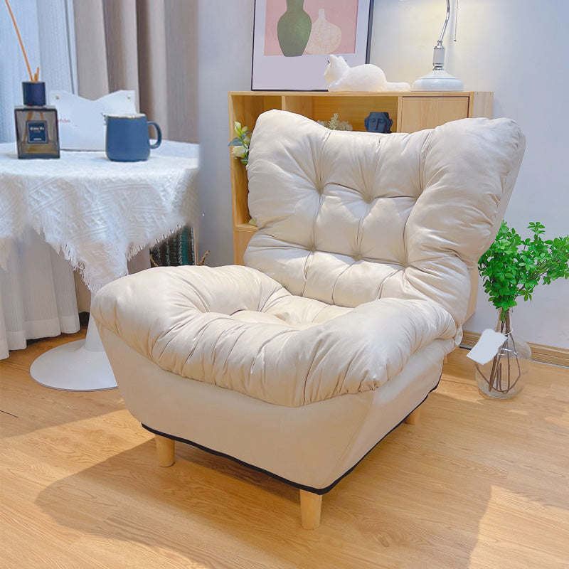 Scandinavian Parsons Chair Solid Color Living Room Reclining Basic Four Leg Accent Chair