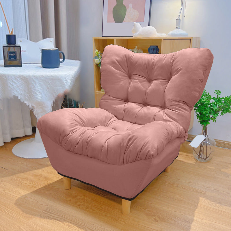 Scandinavian Parsons Chair Solid Color Living Room Reclining Basic Four Leg Accent Chair