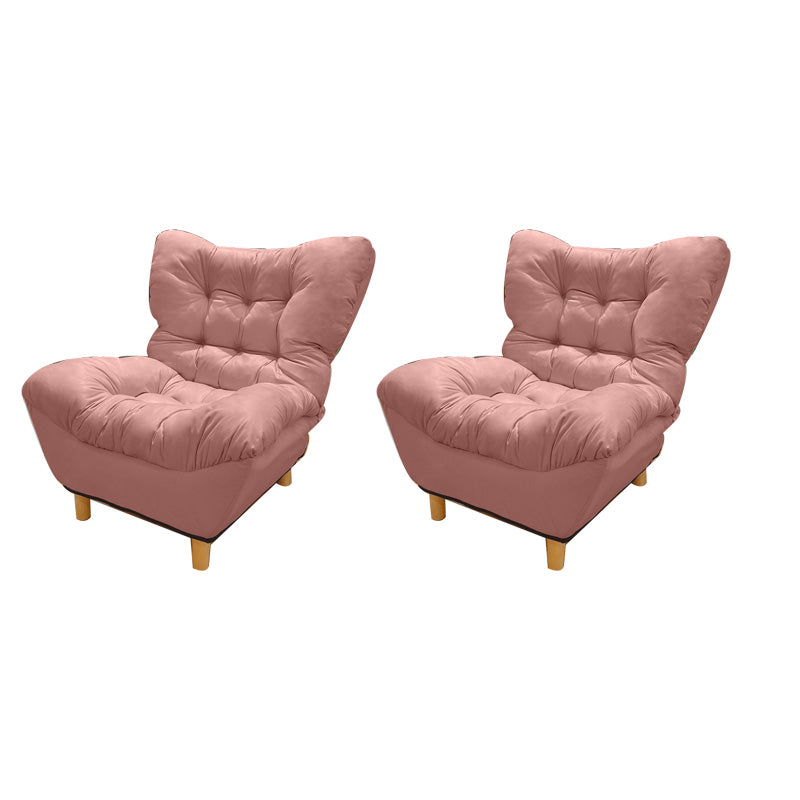Scandinavian Parsons Chair Solid Color Living Room Reclining Basic Four Leg Accent Chair