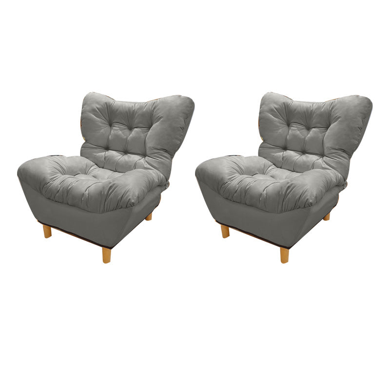 Scandinavian Parsons Chair Solid Color Living Room Reclining Basic Four Leg Accent Chair