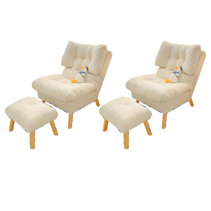 Scandinavian Parsons Chair Solid Color Living Room Reclining Basic Four Leg Accent Chair