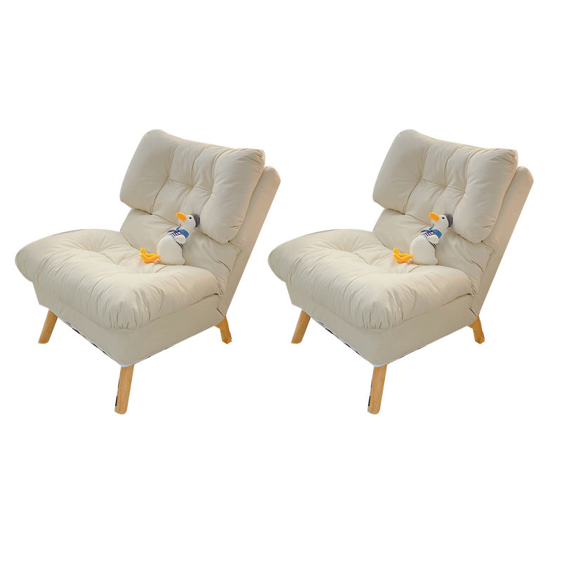 Scandinavian Parsons Chair Solid Color Living Room Reclining Basic Four Leg Accent Chair
