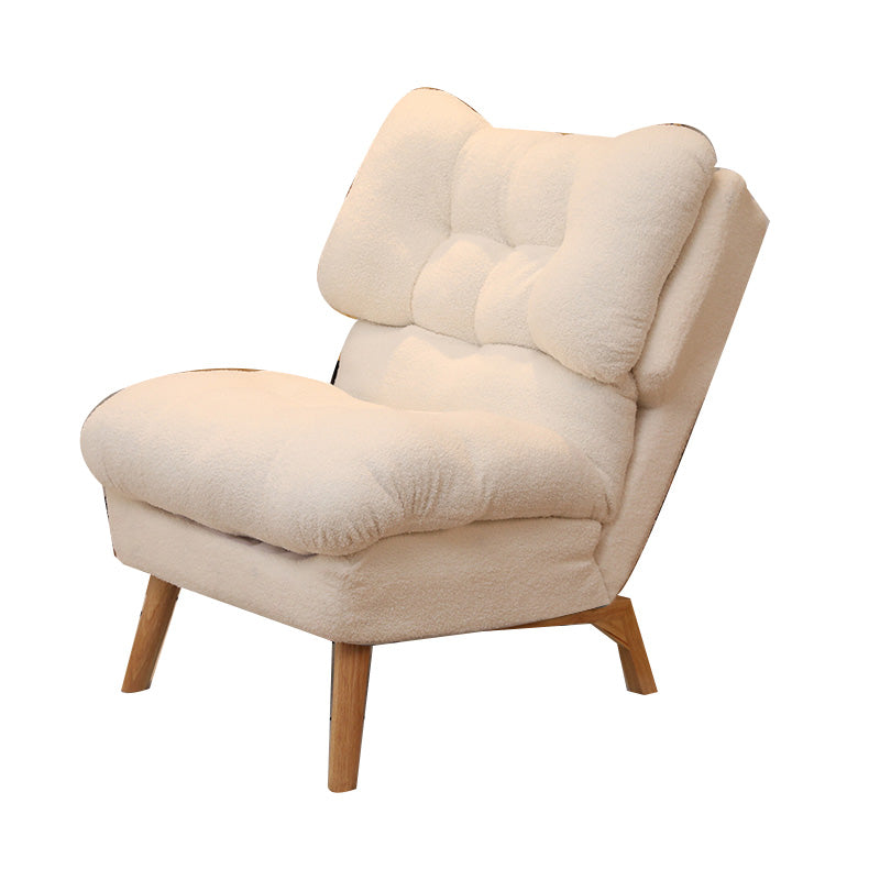 Scandinavian Parsons Chair Solid Color Living Room Reclining Basic Four Leg Accent Chair