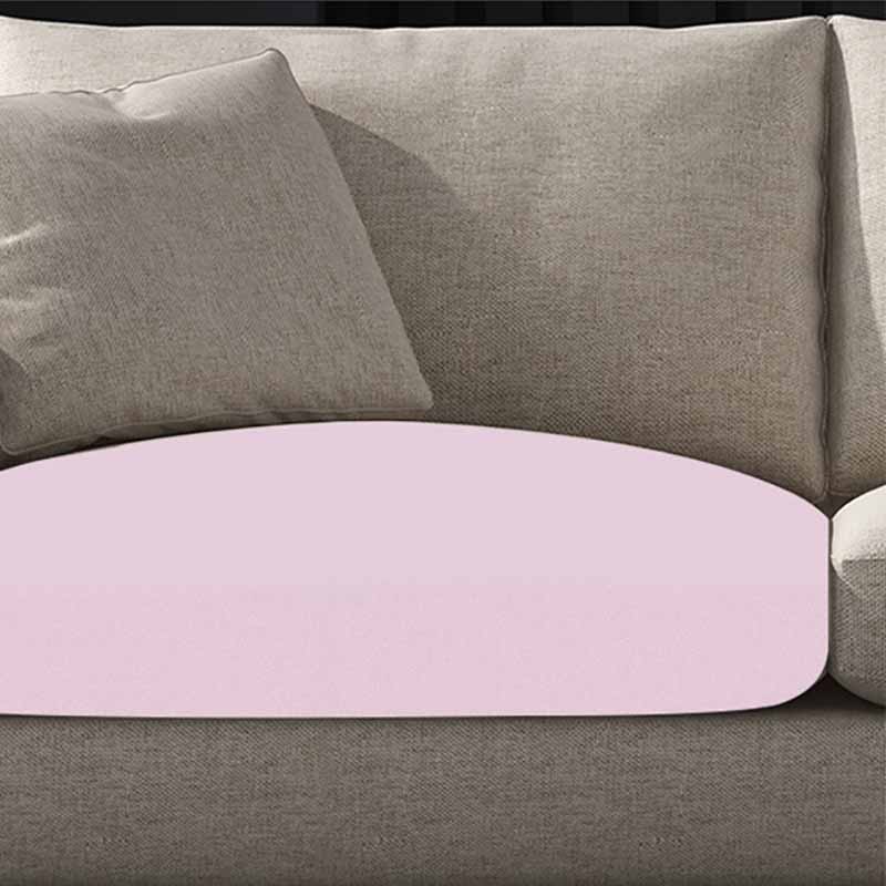 Contemporary Beige Sofa with Loose Back and Square Arms in Linen