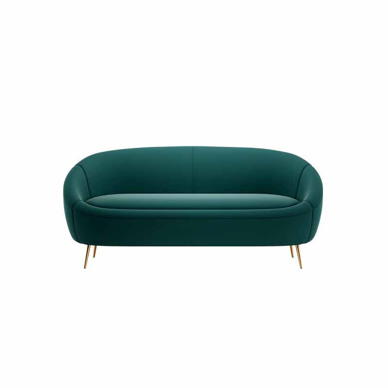 Solid Color Sloped Arms Sofa Tight Back Stain Resistant No Distressing Sofa