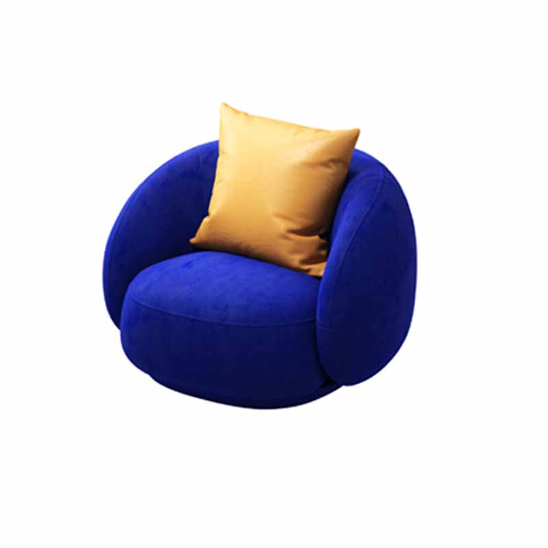 Curved Loveseat Solid Color Sloped Arms Stain Resistant for Living Room