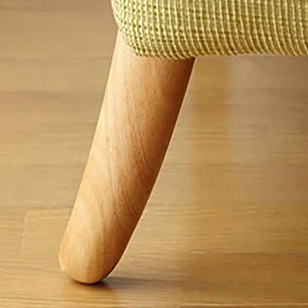 Modern Stationary Settee Solid Color Recessed Arm Sofa for Living Room