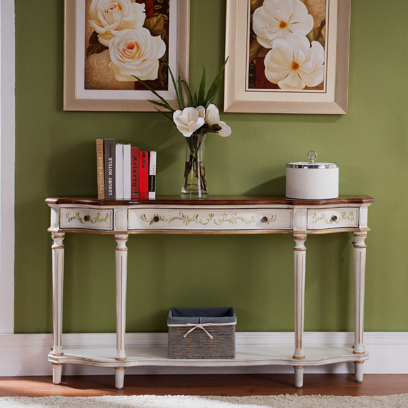 Victoria Wooden Console Table Free Form Console Sofa Table for Hall