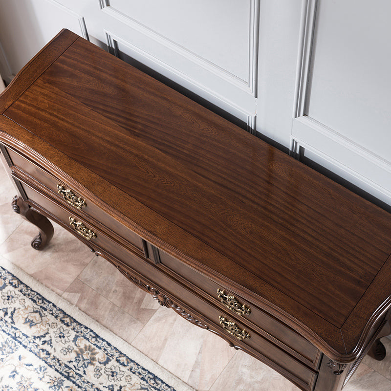 French Country Rectangle Console Table Wood Console Sofa Table with Drawers for Hall