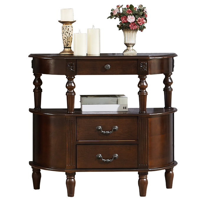 Victoria Wood Console Table Free Form Console Sofa Table for Hall