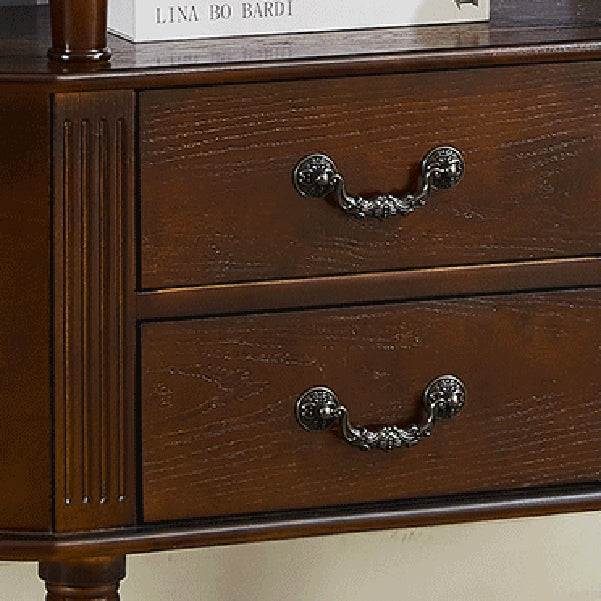 Victoria Wood Console Table Free Form Console Sofa Table for Hall