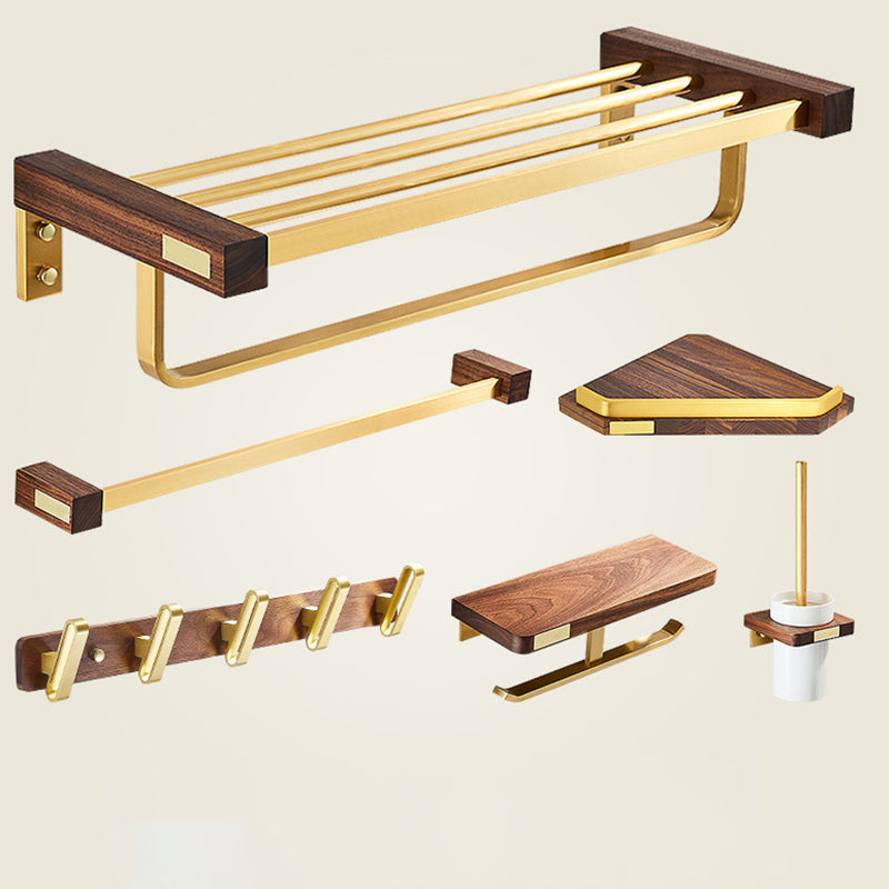 Modern Gold Bath Hardware Set Bath Shelf Paper Holder Bathroom Accessory Set