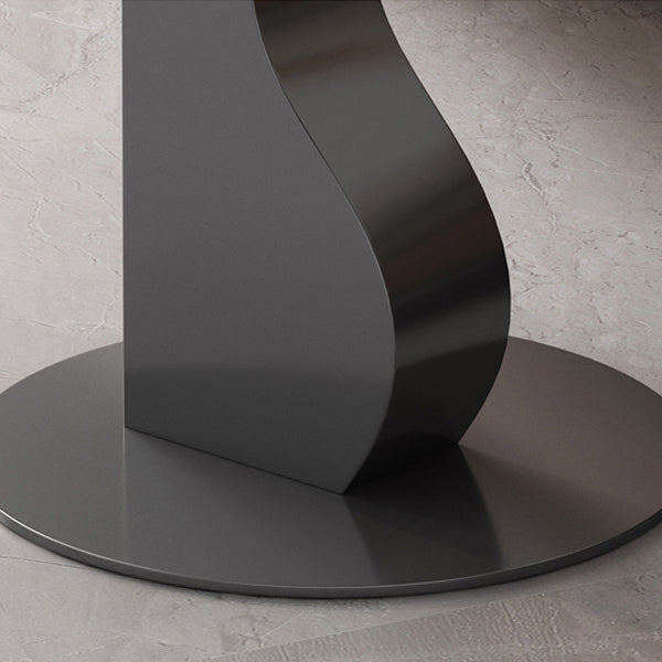 Stone & Iron End Table Dia 19.69" High Round Sofa Side Accent Table