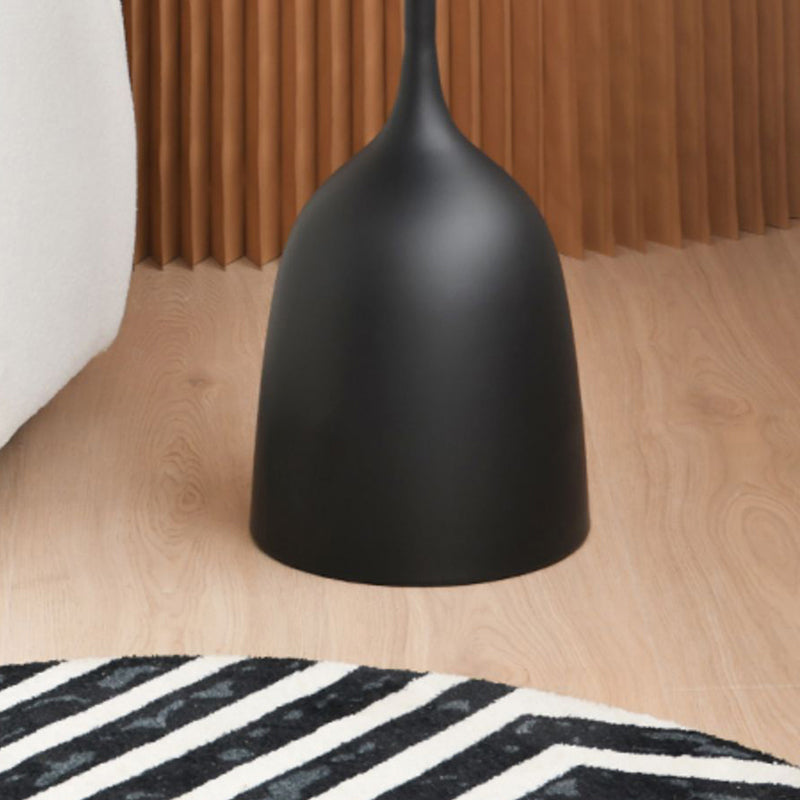 Round Top Side Table Metal 1 Leg Base Living Room End  Side Table