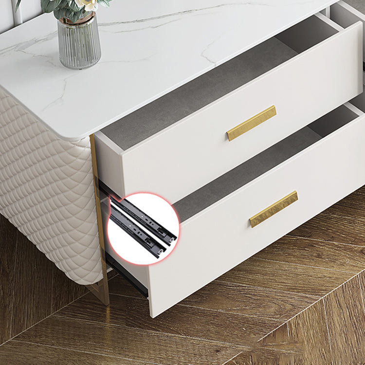 White Make-up Vanity 17.71" Wide Makeup Vanity Desk Table with 6 Drawers