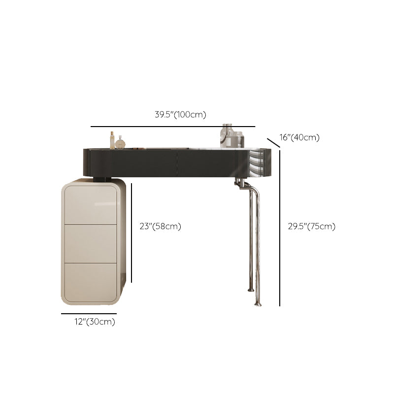 Wooden Make-up Vanity Black Makeup Vanity Desk Table with Drawer