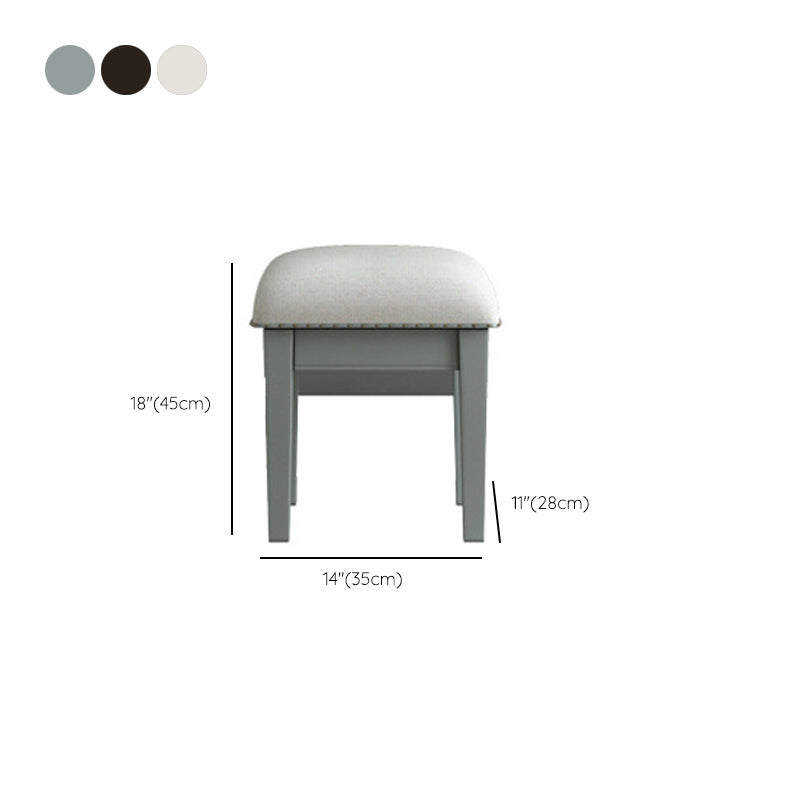 Traditional 3-Drawer Wood Dressing Table with Mirror Makeup Vanity Stool