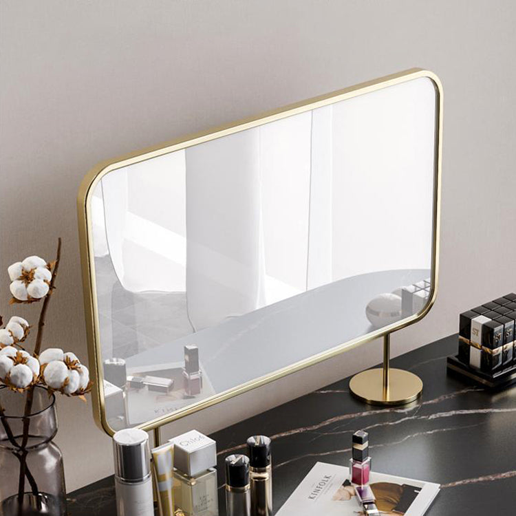 Modern 31.49 " H 2-Drawer Dressing Table Slate Top Vanity Stool
