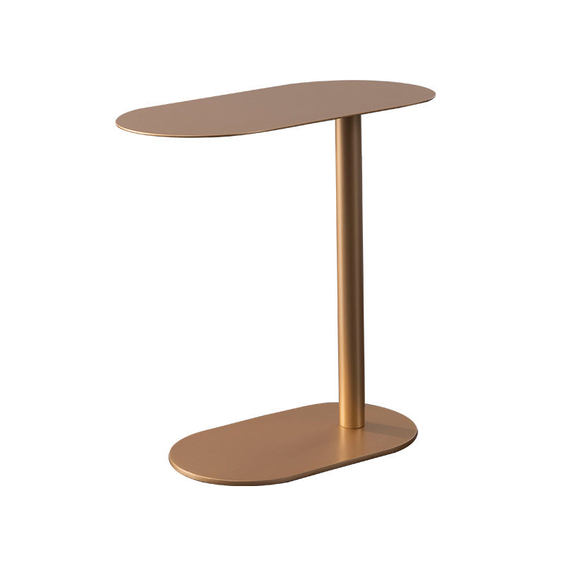 Gold Oval Accent Side Table Mid-Century Metal C Side End Table