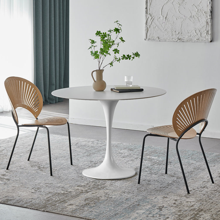 Modern Tulip Pedestal White Dining Table Stone Table for Kitchen