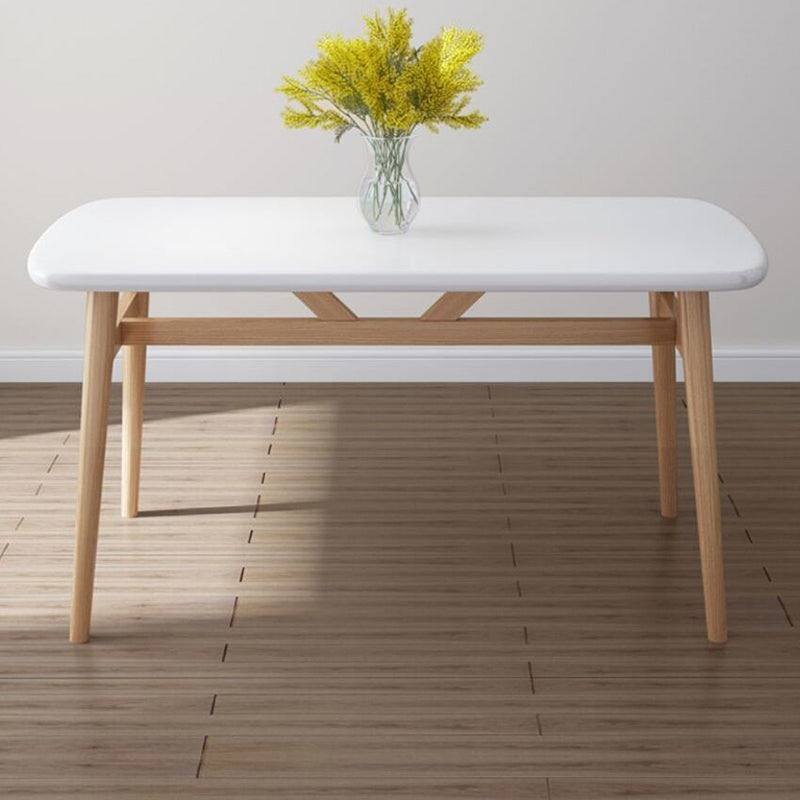 Modern Style Wood Dining Table 4 Legs Dining Table for Dining Room
