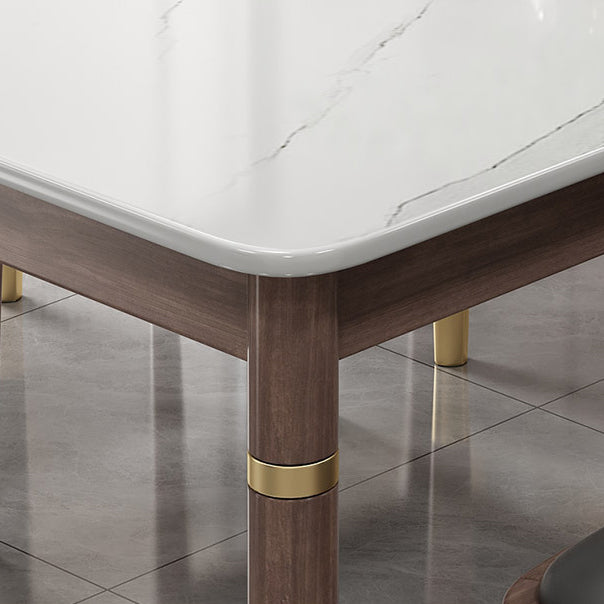 Medieval Modern Stone Dining Table 4 Rubber Legs Table for Dining Room