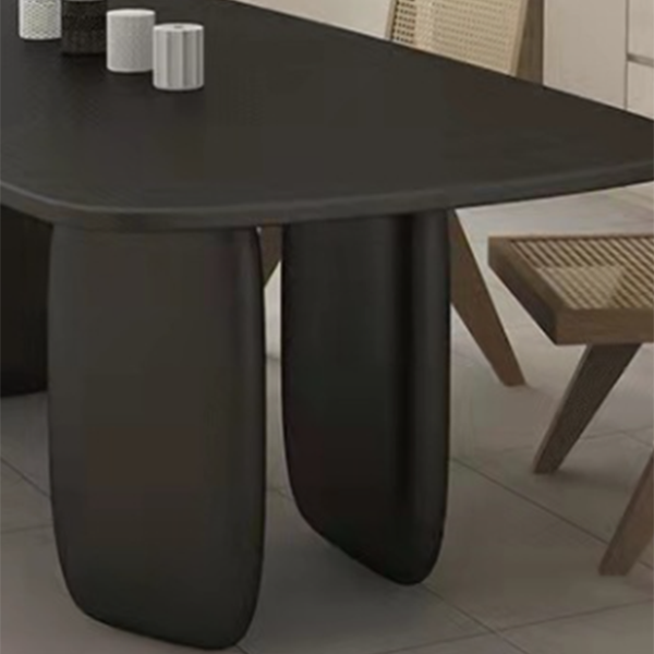 Modern Style Dining Wood Table Dining Rectangle Table with Wooden Legs