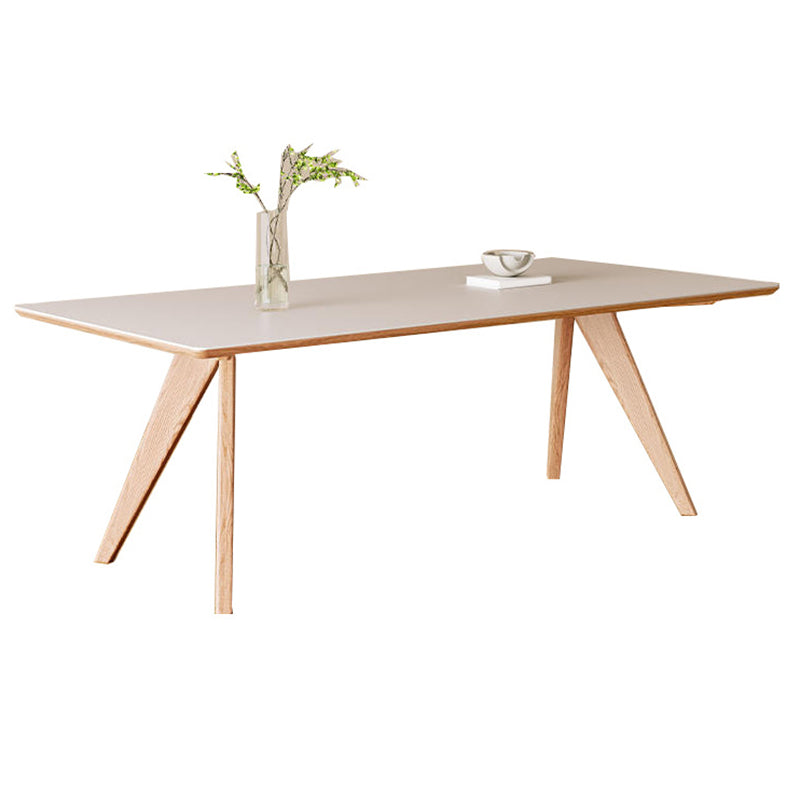 Medieval Modern Stone Dining Table 4 Ash Legs Table for Dining Room