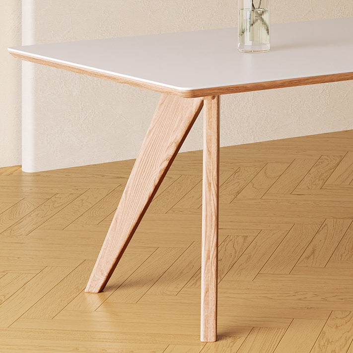 Medieval Modern Stone Dining Table 4 Ash Legs Table for Dining Room