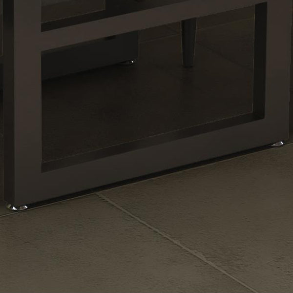 Industrial Style Wood Dining Table Rectangle Dining Table with Metal Base