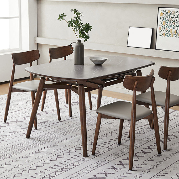 Modern Stone Dining Table 4 Ash Legs Dining Table for Dining Room