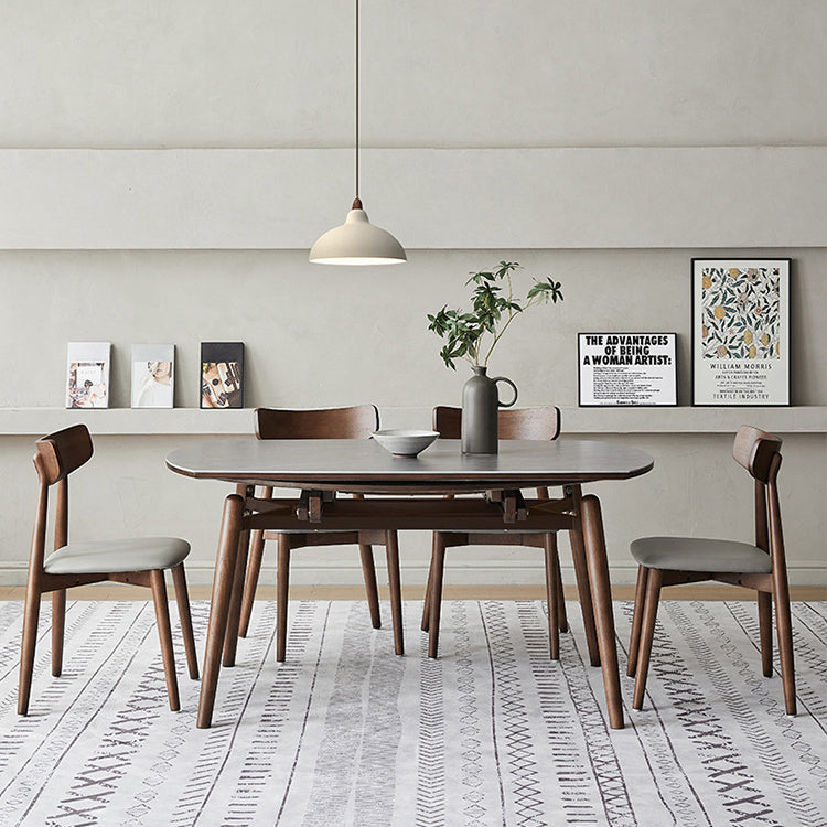 Modern Stone Dining Table 4 Ash Legs Dining Table for Dining Room