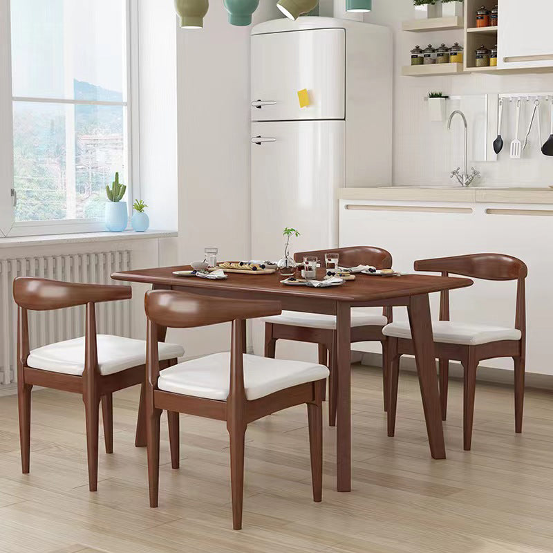 Solid Wood Dining Room Table Rectangle Dining Table for Kitchen