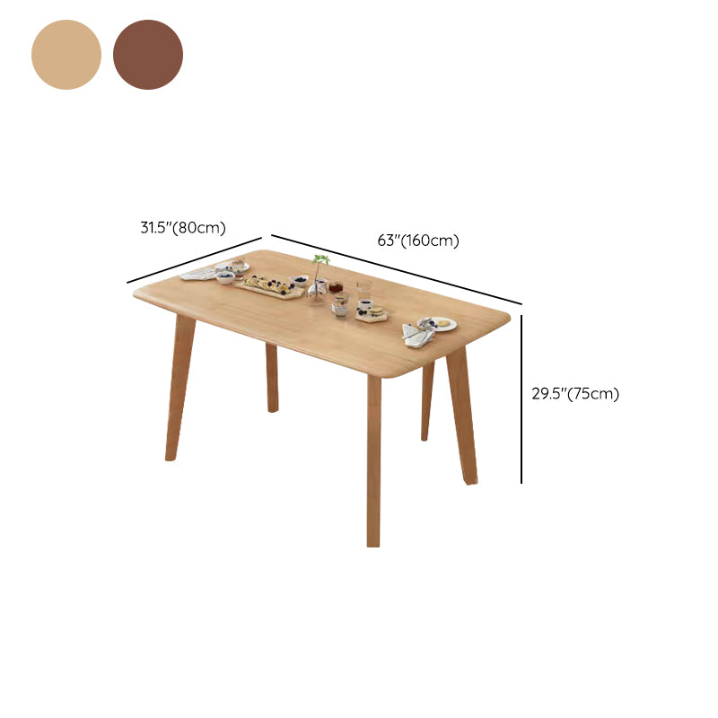 Solid Wood Dining Room Table Rectangle Dining Table for Kitchen