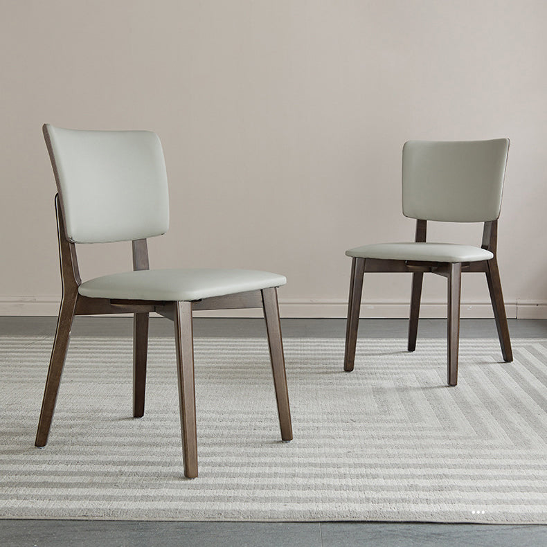 Contemporary Style 1/2/5 Pieces Dining Chairs Set Rectangle Stone Furniture in Gray