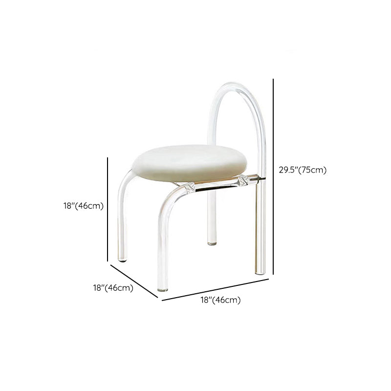 Glam Acrylic Dinette Set for Home 1/3/7 Pieces White Dining Table Set