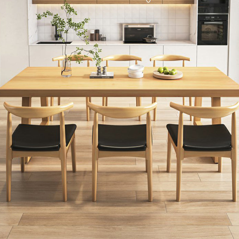 Modern Solid Wood Furniture 1/2/4/5/7 Pcs Standard Height Dining Room Table Set