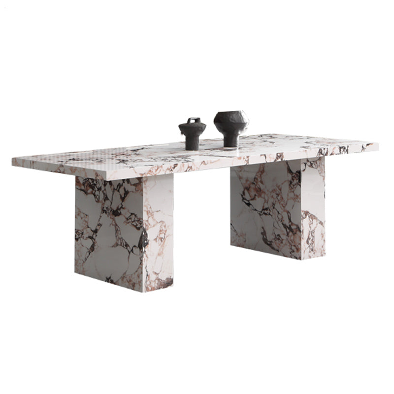 Stone Modern Dining Table Set 1/2/4/5/7 Pieces Dinette Set with Solid Back Chairs